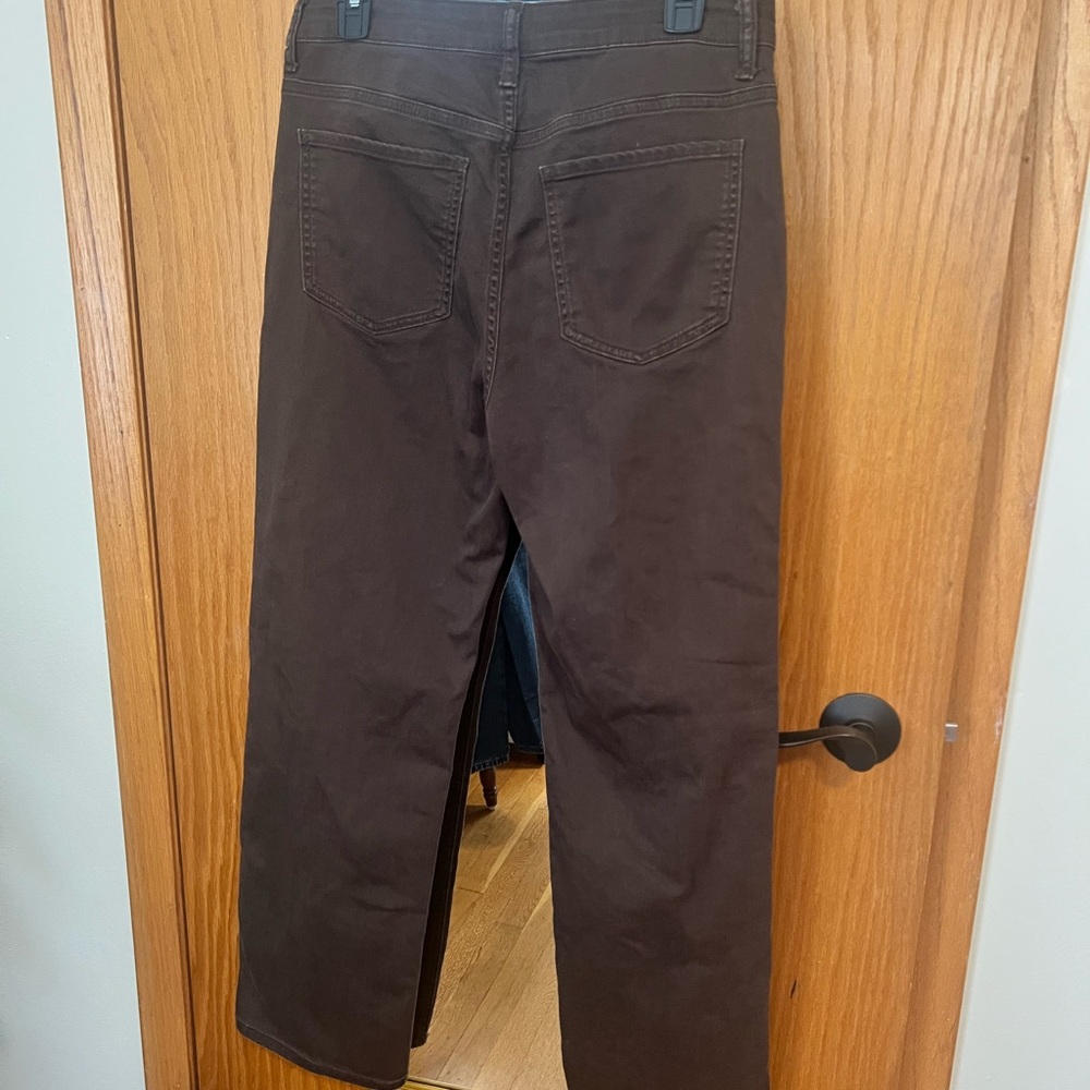 Quince Chocolate Brown Denim Pants - Picture 2 of 5
